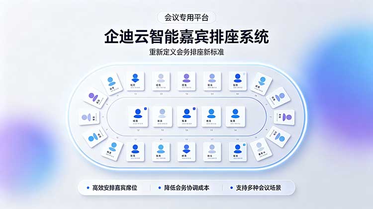 会议专用平台，企迪云智能嘉宾排座系统，重新定义会务排座新标准